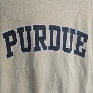 Purdue University Boilermakers Graphic T Shirt Size XL Cream College Tee